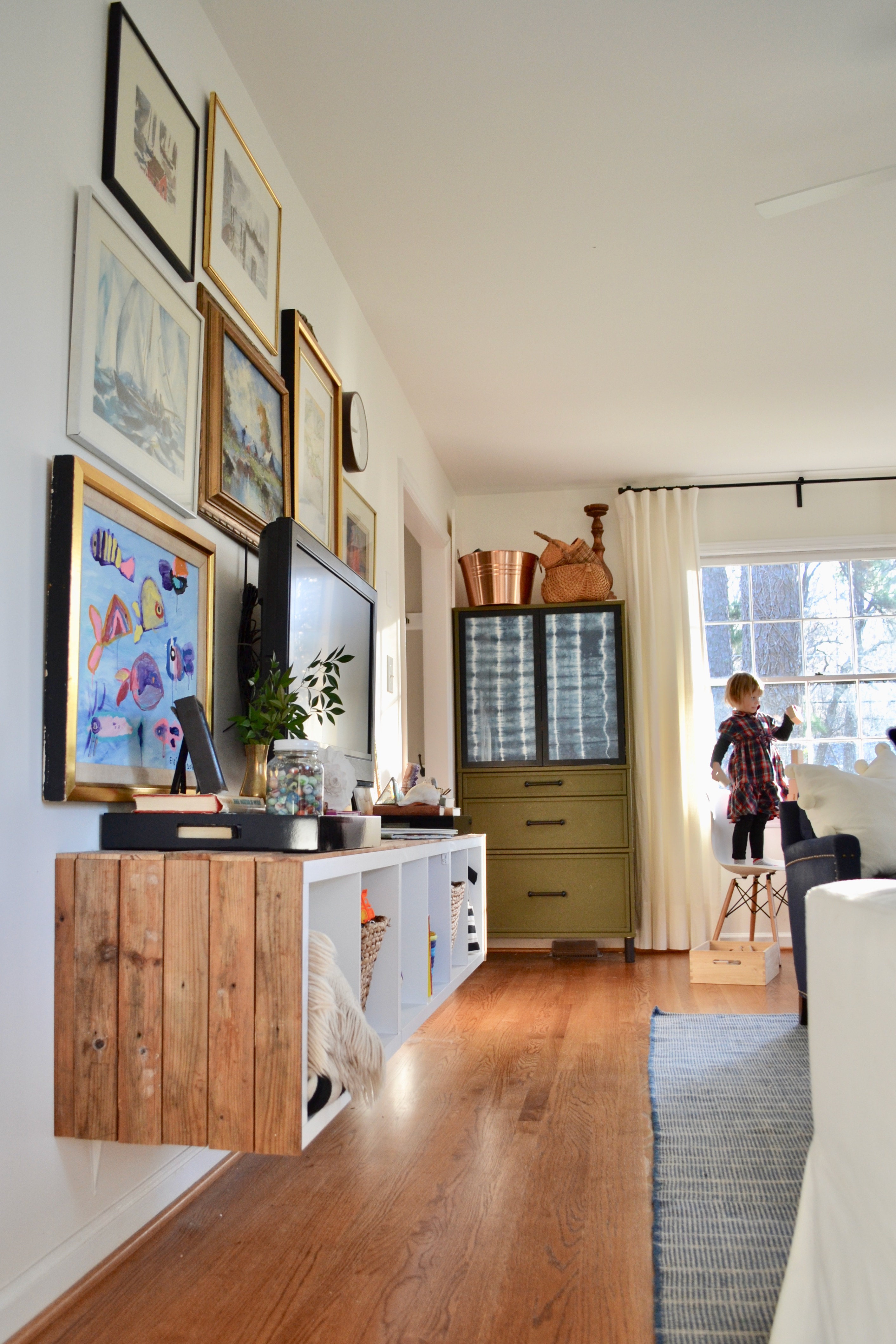 Simple Diy Floating Credenza Without The Trip To Ikea Cate