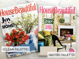 clean vs muted magazine covers Cate Holcombe Interiors