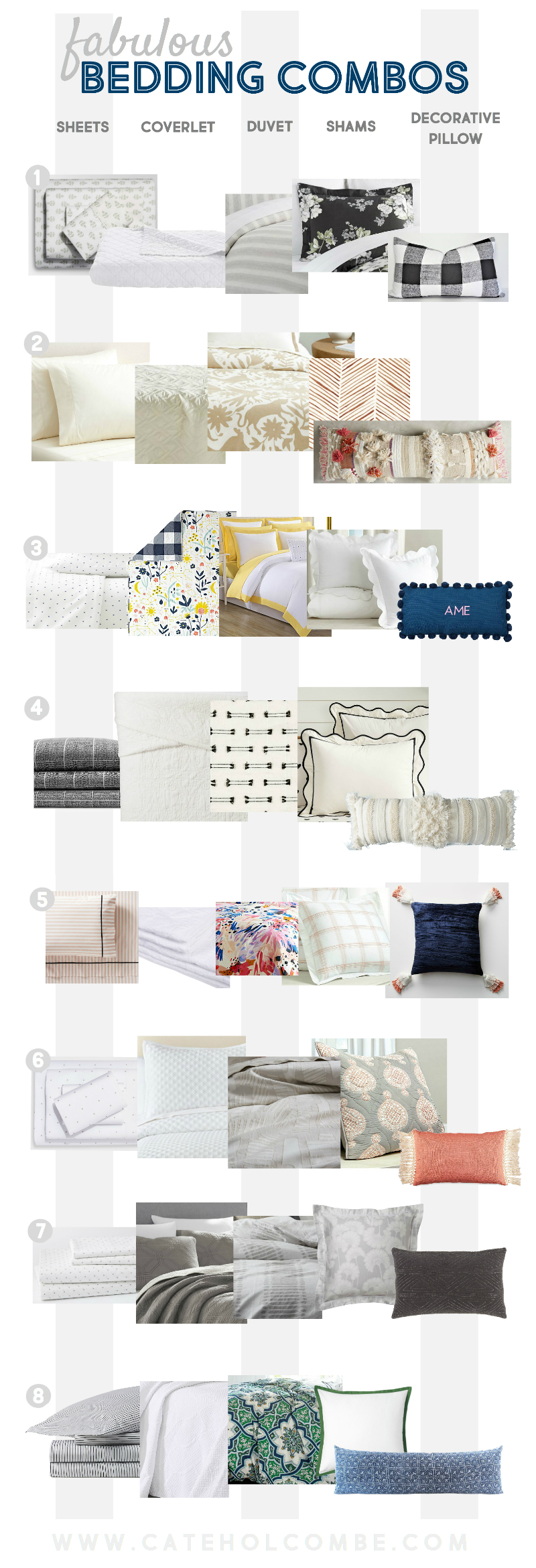 How to mix bedding Cate Holcombe Interiors Pin